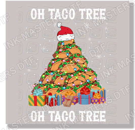 Oh Taco Tree Oh Taco Tree (White Text) DTF Transfer - Ink Masters DTF