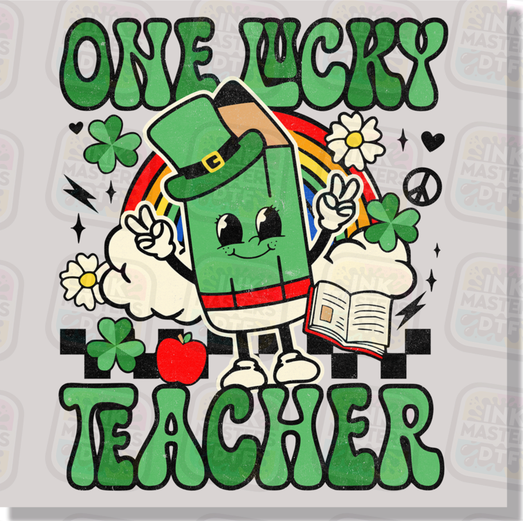 One Lucky Teacher DTF Transfer