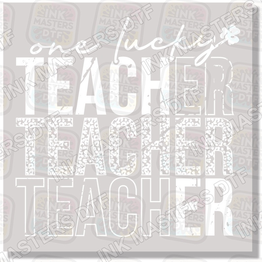 One Lucky Teacher DTF Transfer - Ink Masters DTF