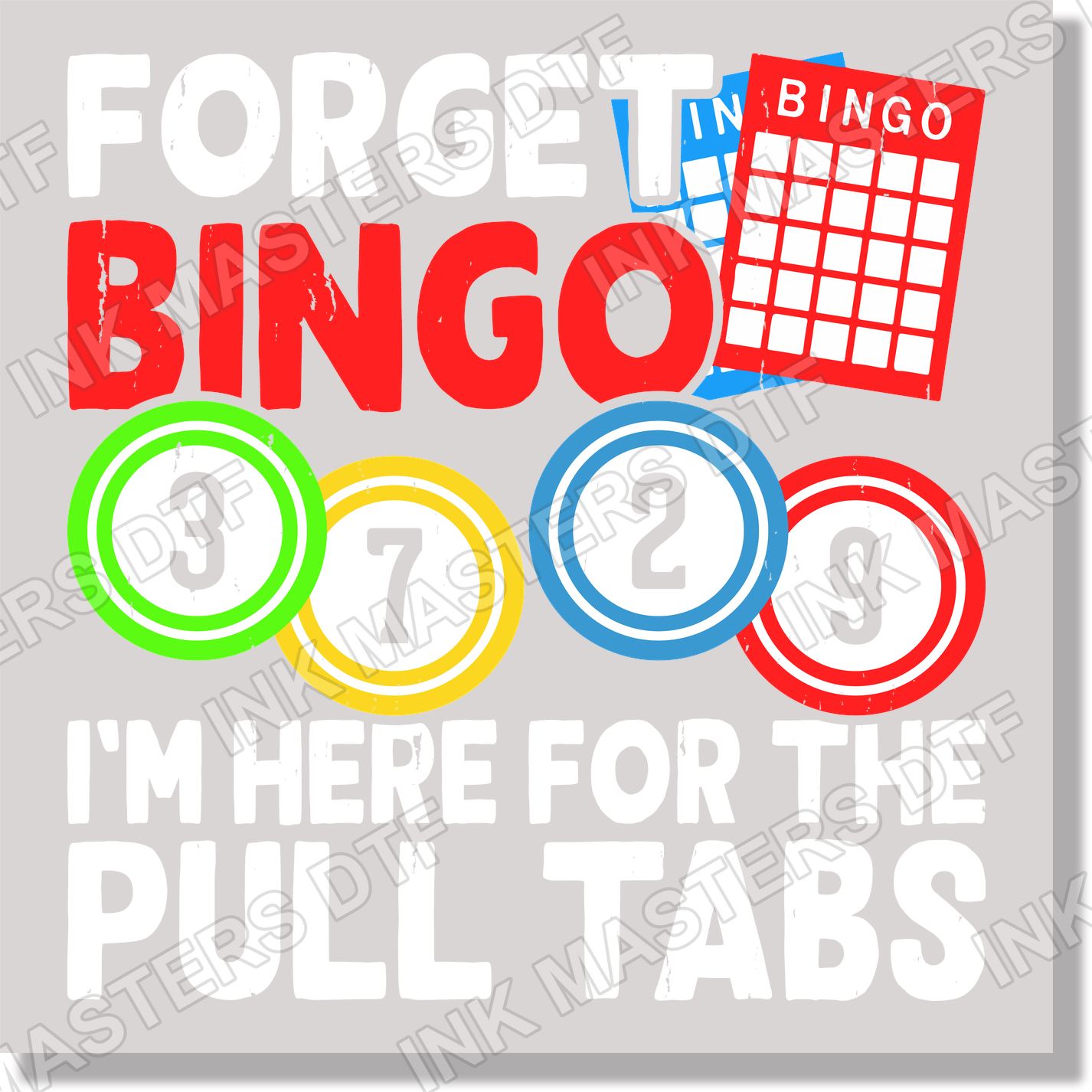 Bingo Balls Colorful Game DTF Transfer