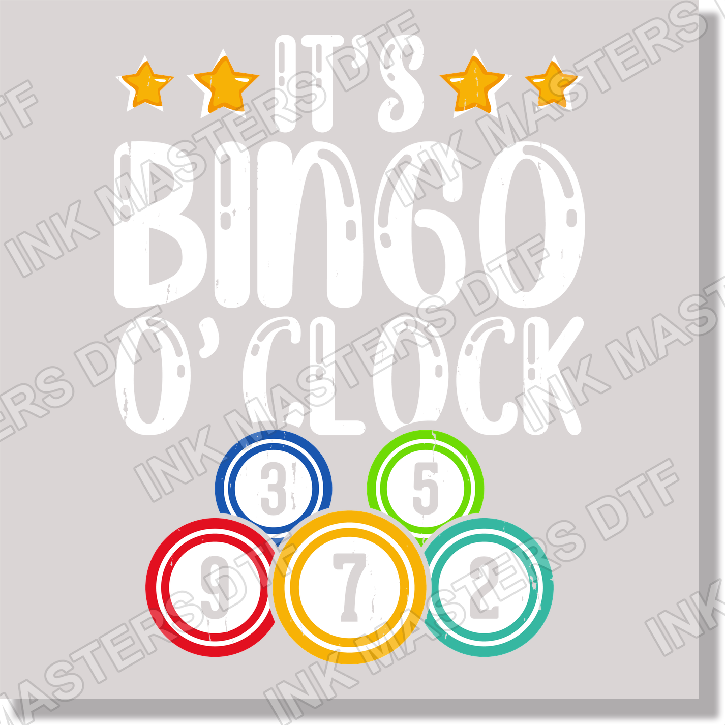 Olympic Rings Stars Design DTF Transfer