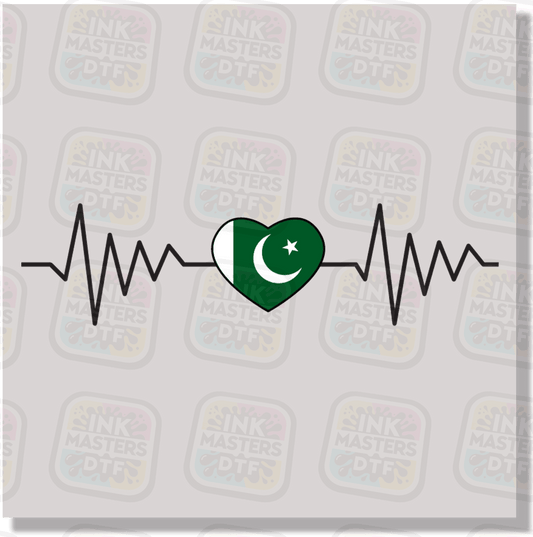 Pakistan Heartbeat DTF Transfer - Ink Masters DTF
