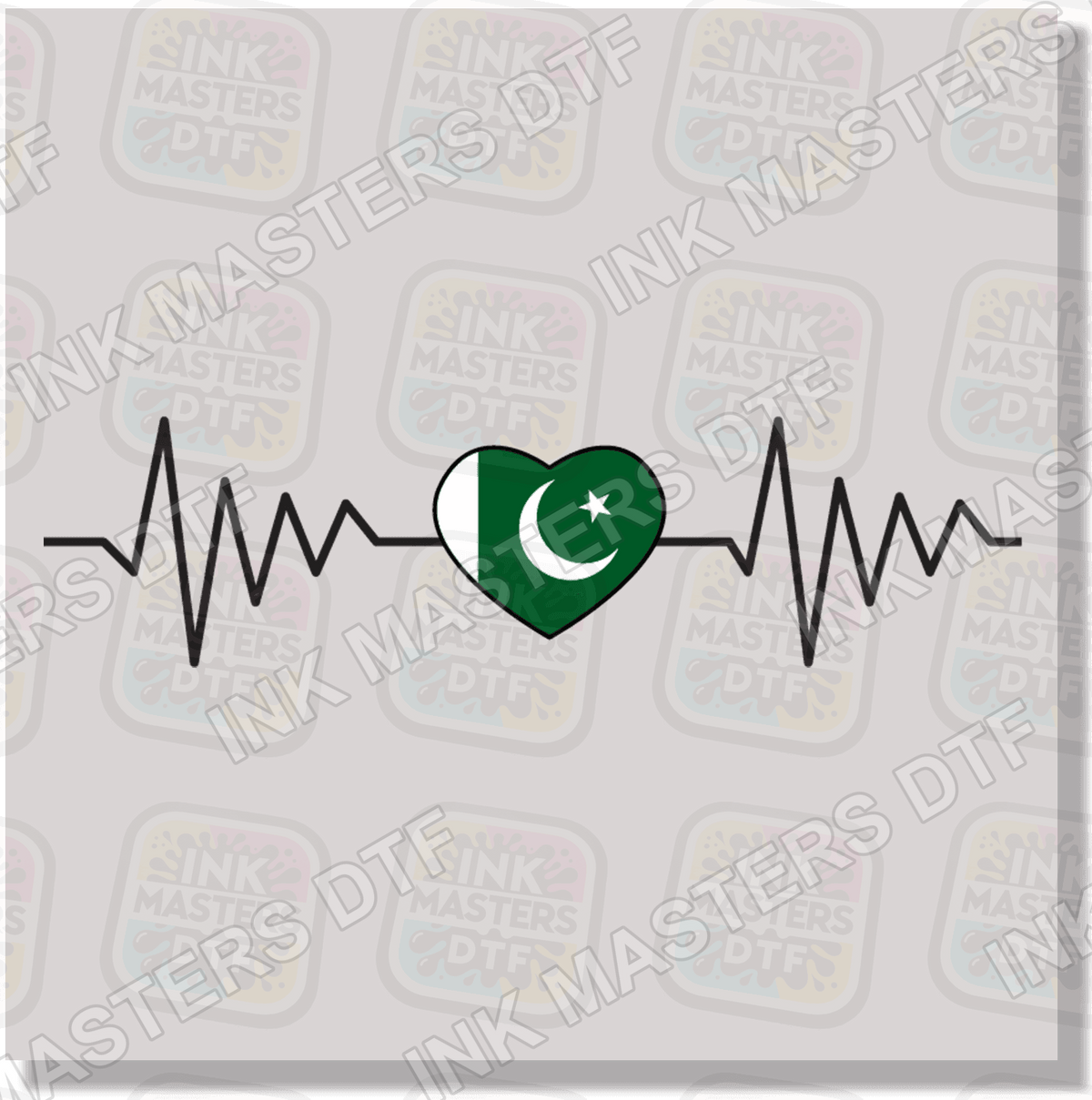 Pakistan Heartbeat DTF Transfer - Ink Masters DTF