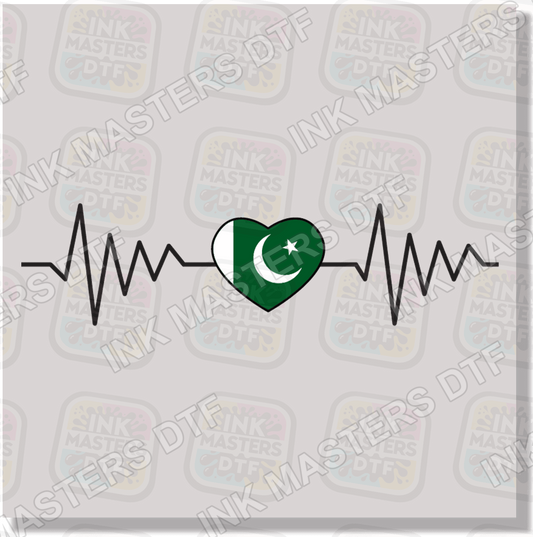 Pakistan Heartbeat DTF Transfer - Ink Masters DTF