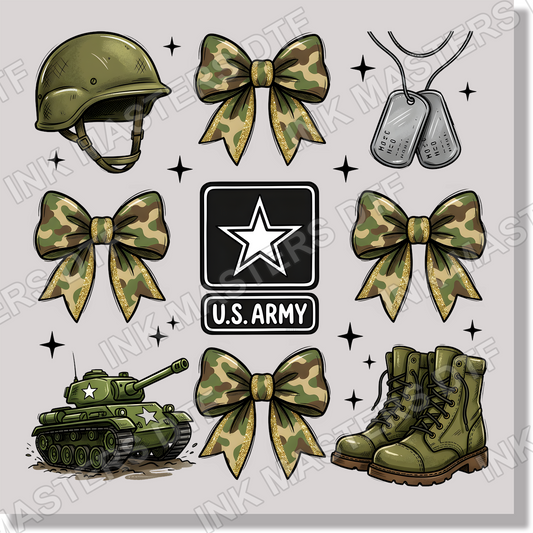 Us Army Military Camouflage Design DTF Transfer
