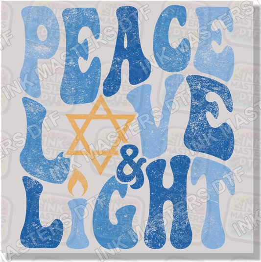 Peace Love & Light DTF Transfer - Ink Masters DTF