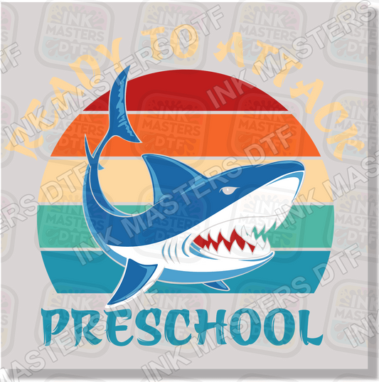 Back To School Ready To Attack Pre-K- Fifth Grade DTF Transfer - Ink Masters DTF