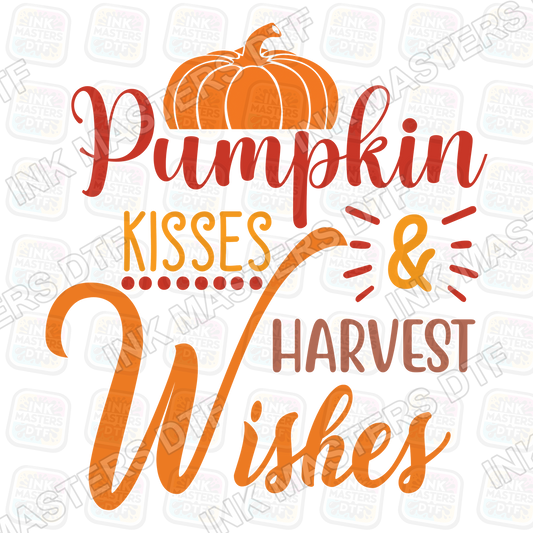 Pumpkin Kisses And Harvest Wishes DTF Transfer - Ink Masters DTF