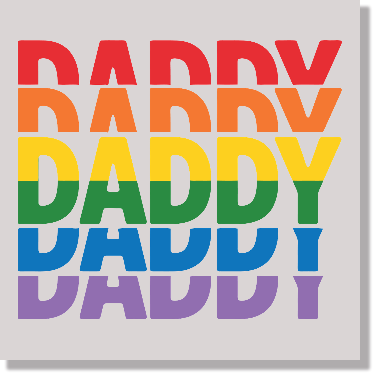 rainbow daddy pride awareness and causes DTF Transfer