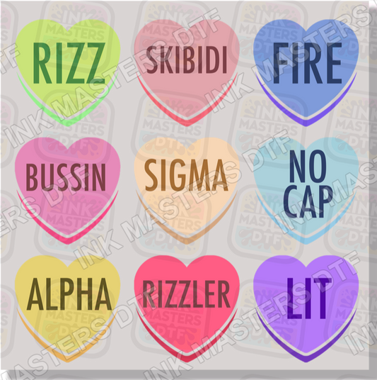 Rizz Skibidi Valentine DTF Transfer - Ink Masters DTF