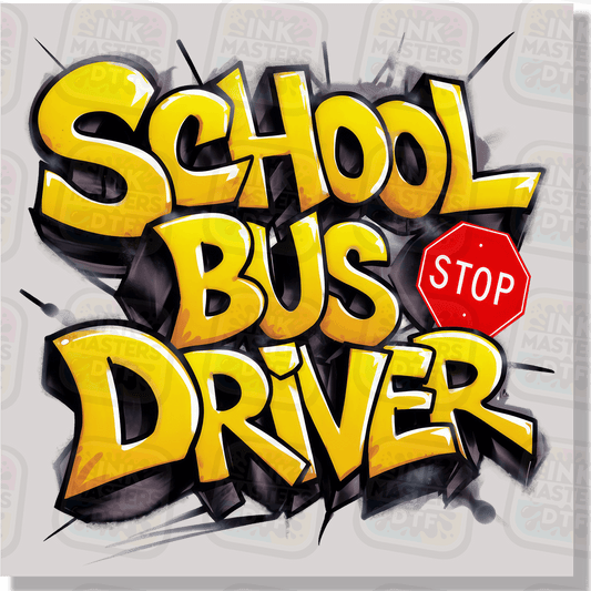 School Bus Driver Graffiti DTF Transfer - Ink Masters DTF
