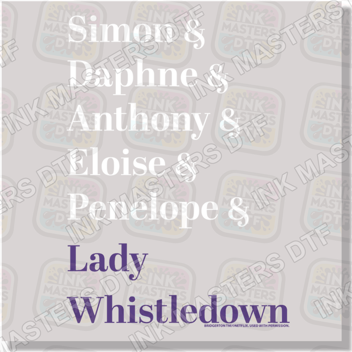 Simon & Daphne & Anthony Etc DTF Transfer - Ink Masters DTF