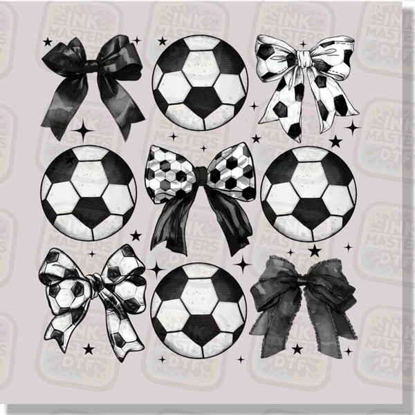 Soccer And Bows DTF Transfer - Ink Masters DTF