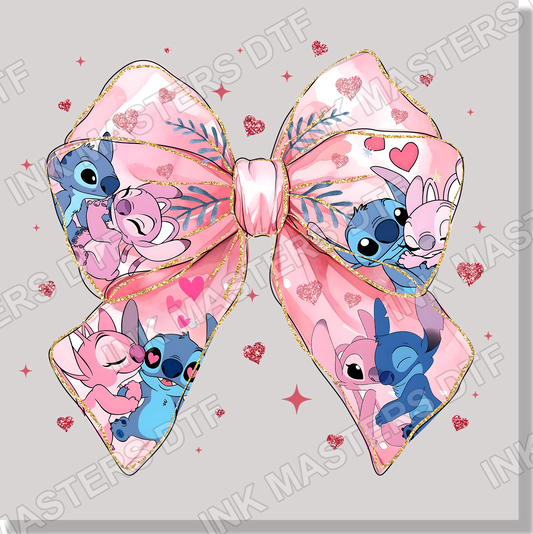Stitch And Angel Bow DTF Transfer - Ink Masters DTF
