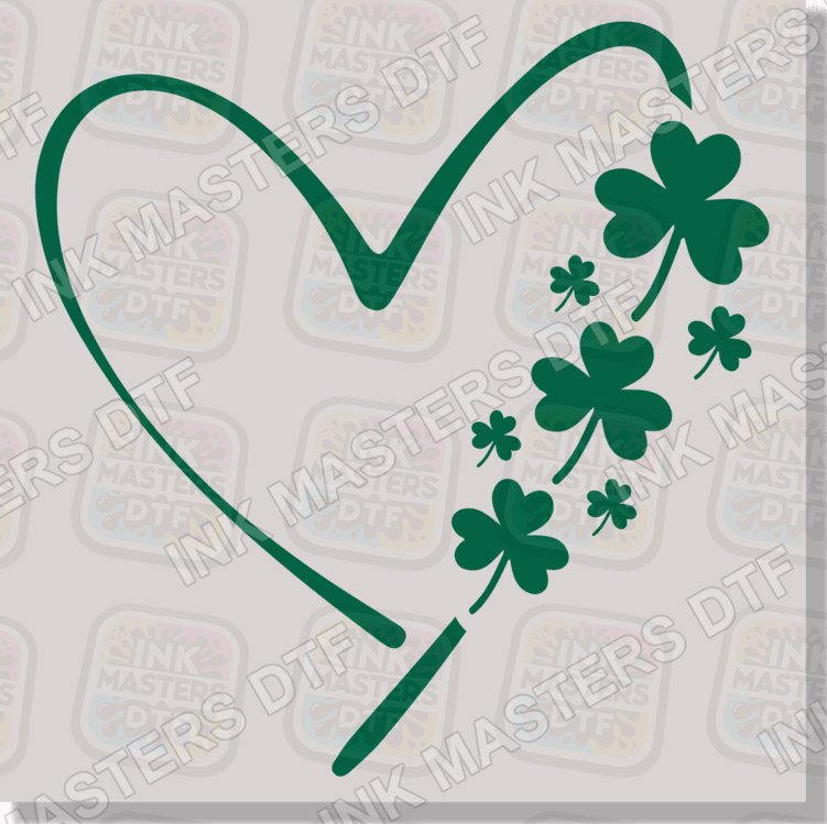 St. Patty's Day Heart DTF Transfer - Ink Masters DTF