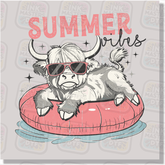 Summer Vibes Cow DTF Transfer - Ink Masters DTF