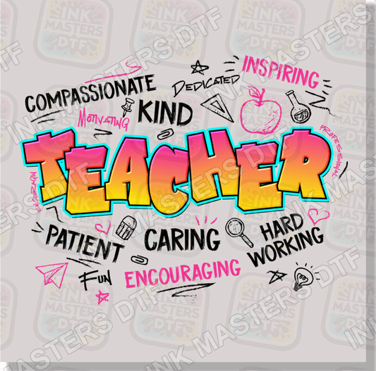 Teacher Graffiti DTF Transfer - Ink Masters DTF