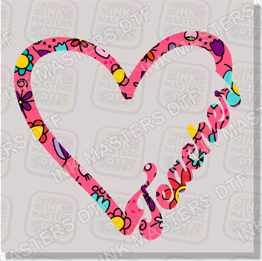 Teacher Heart DTF Transfer - Ink Masters DTF