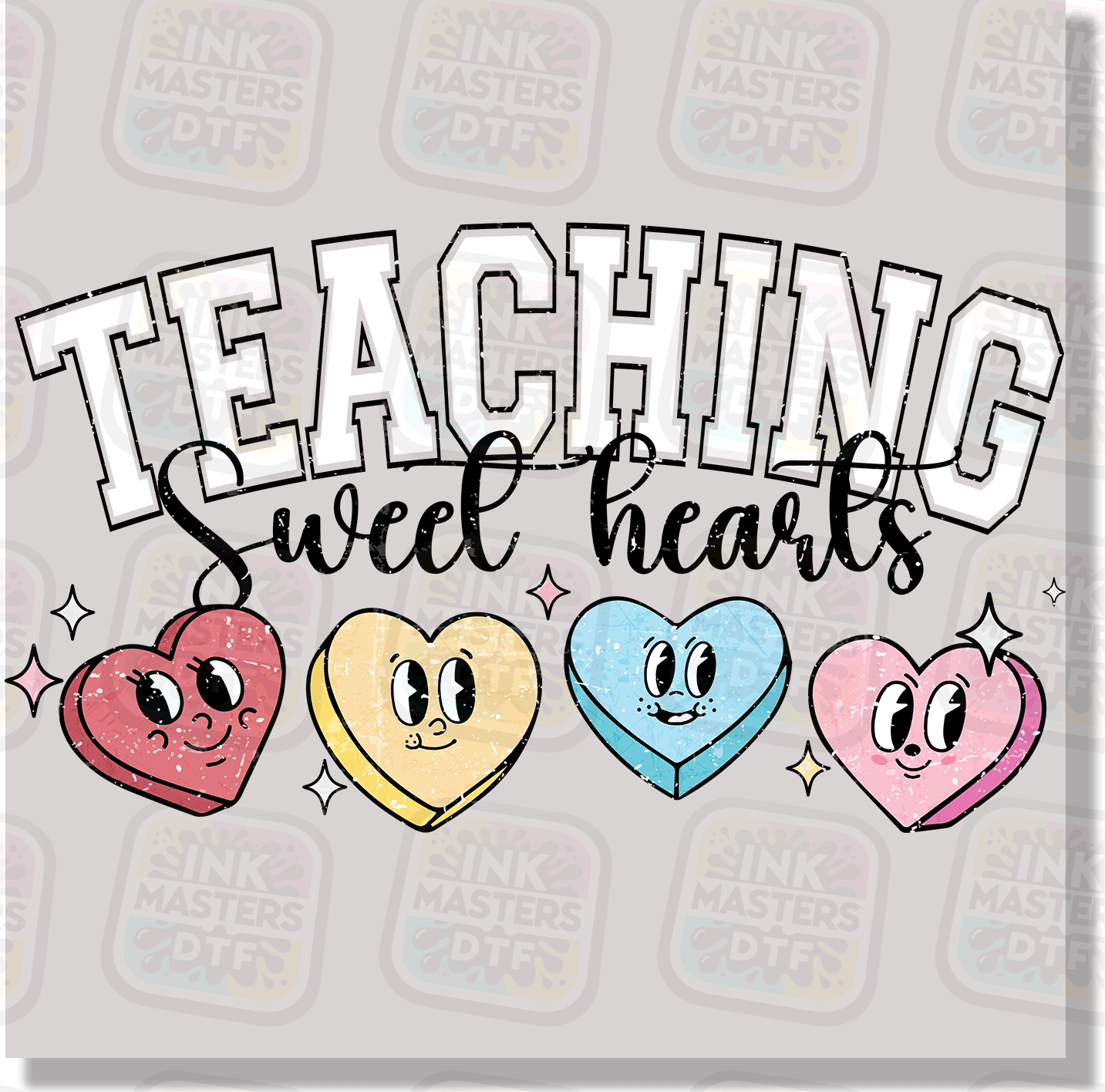 Teaching Sweethearts Weathered DTF Transfer - Ink Masters DTF