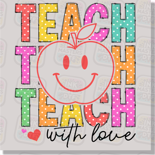 Teach With Love DTF Transfer