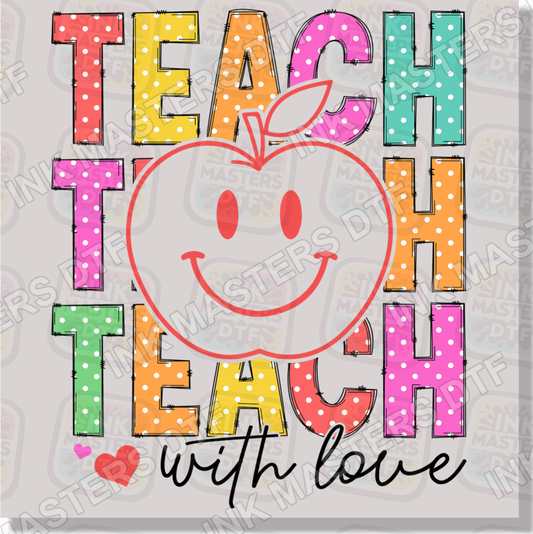 Teach With Love DTF Transfer - Ink Masters DTF