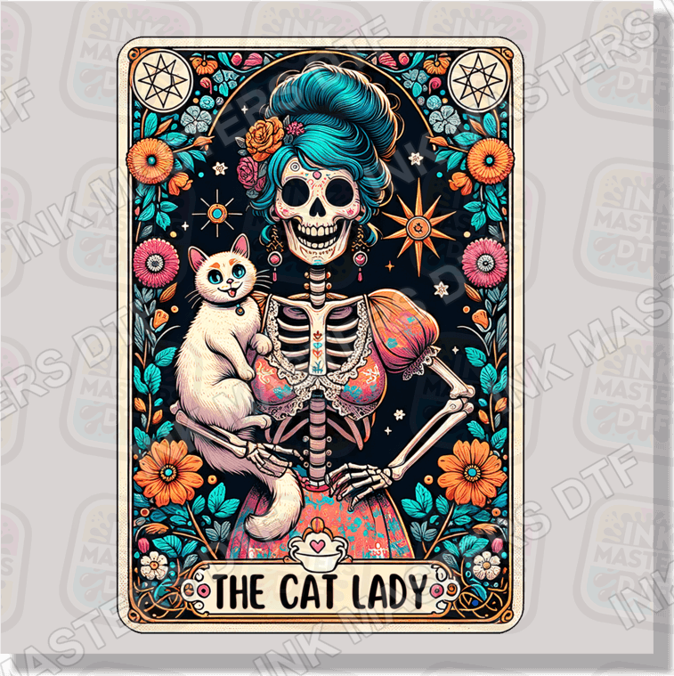 The Cat Lady Tarot Card DTF Transfer - Ink Masters DTF