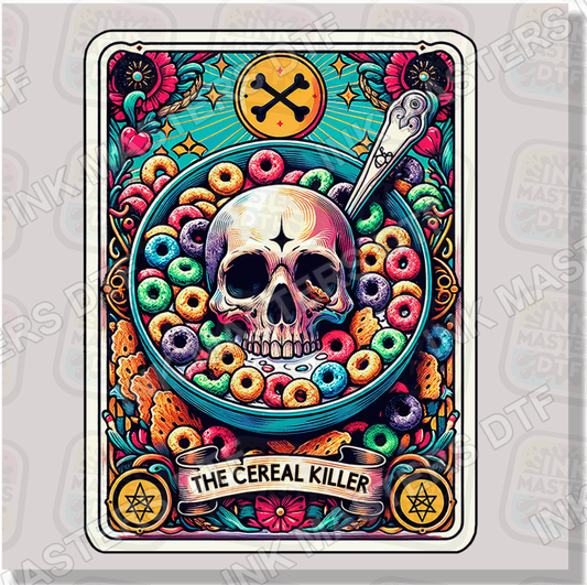 The Cereal Killer Tarot Card DTF Transfer - Ink Masters DTF
