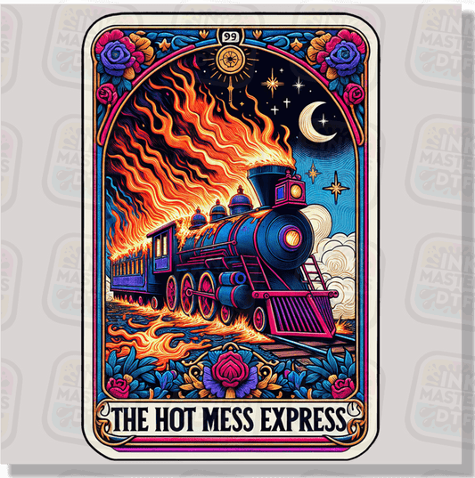 The Hot Mess Express Tarot Card DTF Transfer - Ink Masters DTF