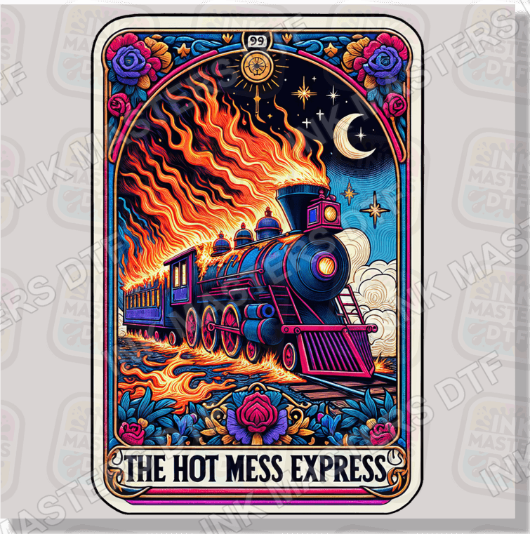 The Hot Mess Express Tarot Card DTF Transfer - Ink Masters DTF