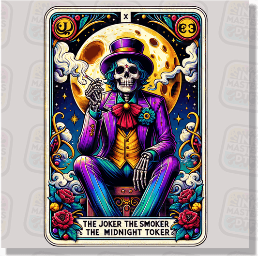 The Joker The Smoker The Midnight Toker Tarot Card DTF Transfer - Ink Masters DTF