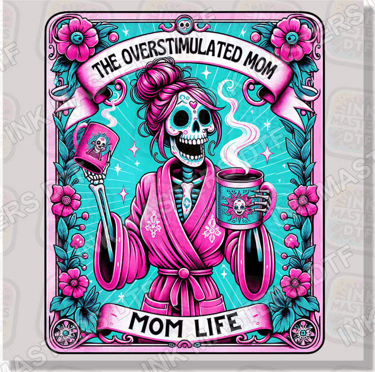The Overstimulated Mom Tarot Card DTF Transfer - Ink Masters DTF