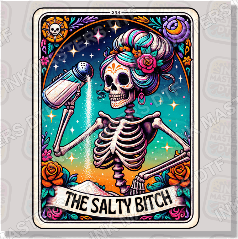 The Salty Bitch Tarot Card DTF Transfer - Ink Masters DTF