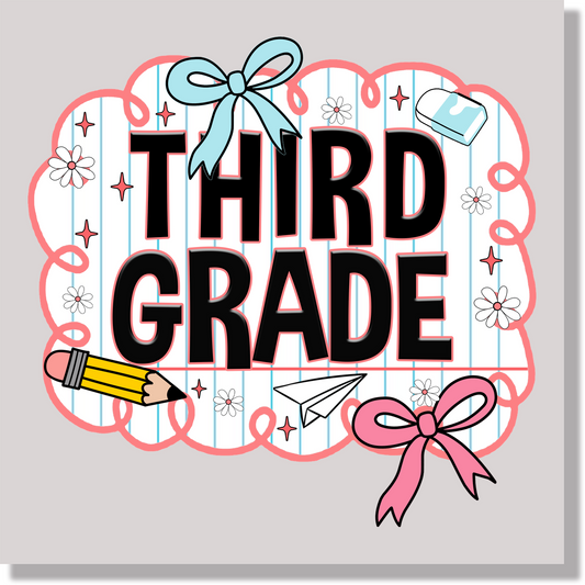 third grade preppy  back to school  DTF Transfer