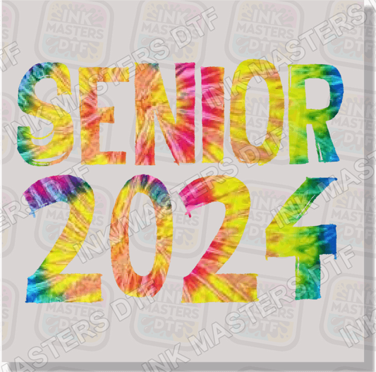 Tie Dye Senior 2024 DTF Transfer - Ink Masters DTF