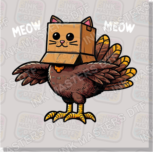 Thanksgiving Turkey Disguise Cat DTF Transfer - Ink Masters DTF