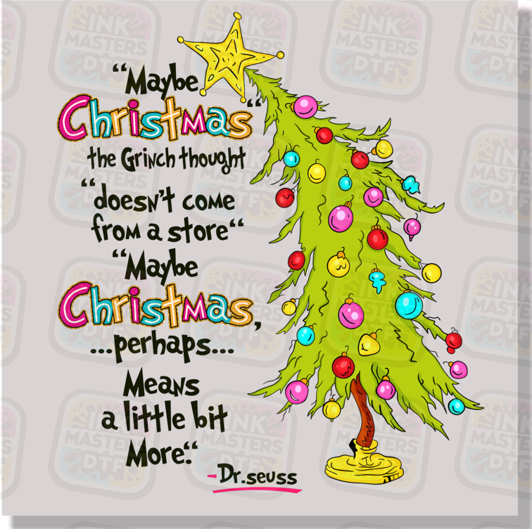 Whimsical Christmas Tree And Quote DTF Transfer