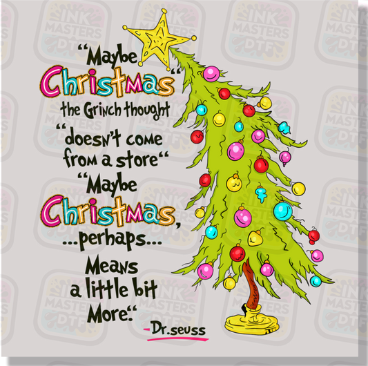 Whimsical Christmas Tree And Quote DTF Transfer