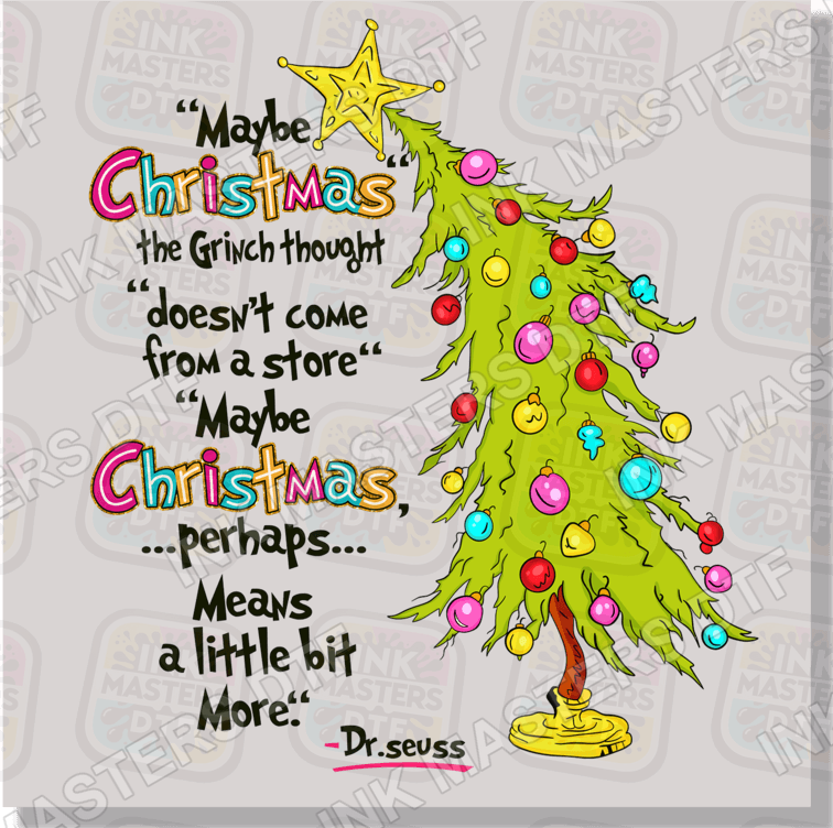Whimsical Christmas Tree And Quote DTF Transfer - Ink Masters DTF