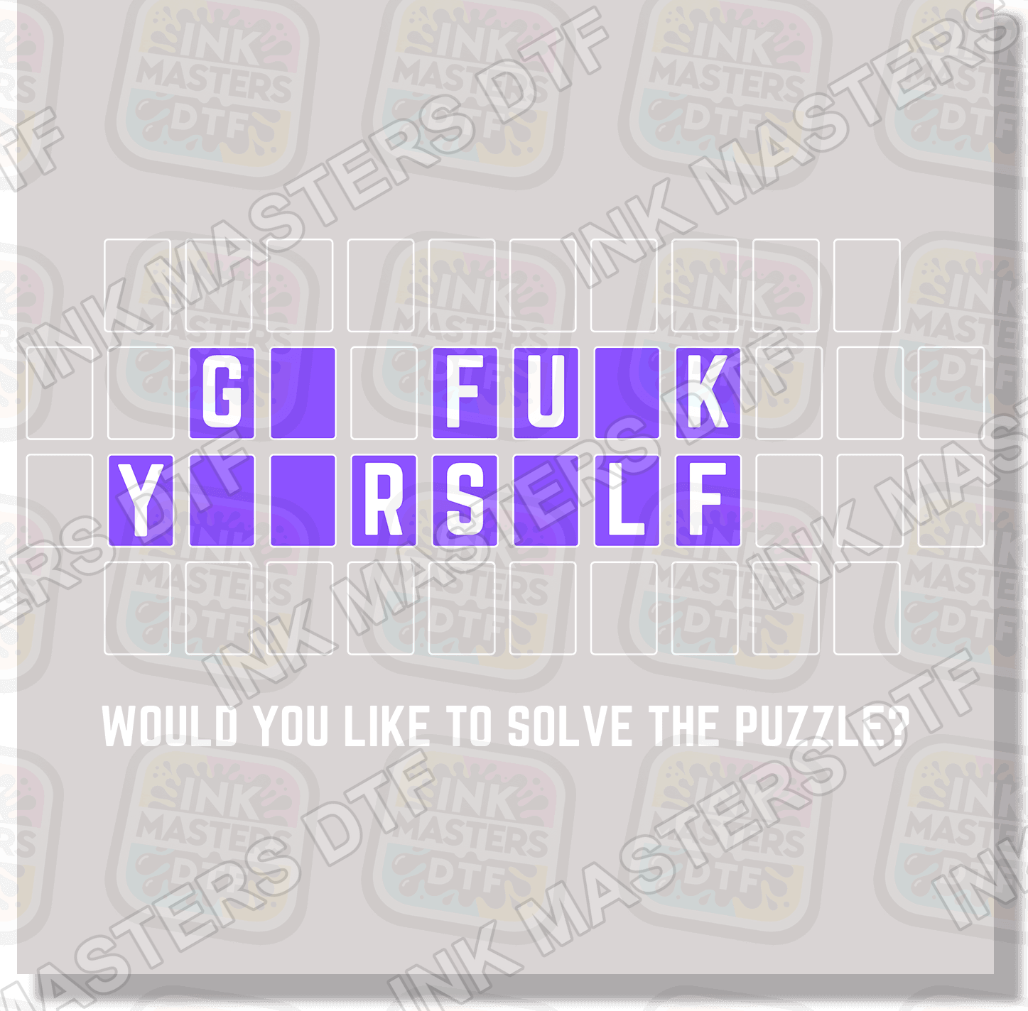 Would You Like To Solve The Puzzle? DTF Transfer - Ink Masters DTF